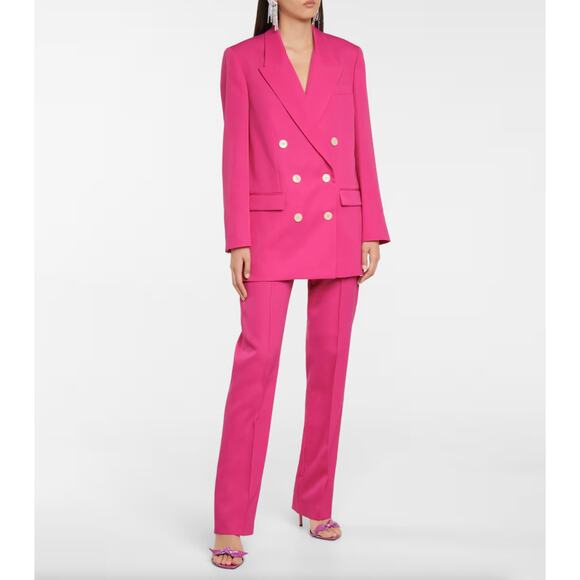 Isabel Marant Pants - ISABEL MARANT High Rise Wool Trouser Pants Hot Pink Magenta Sz 38 {D28}